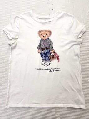 Polo Ralph Lauren Polo Bear Graphic T-Shirt White Youth Large 12–14